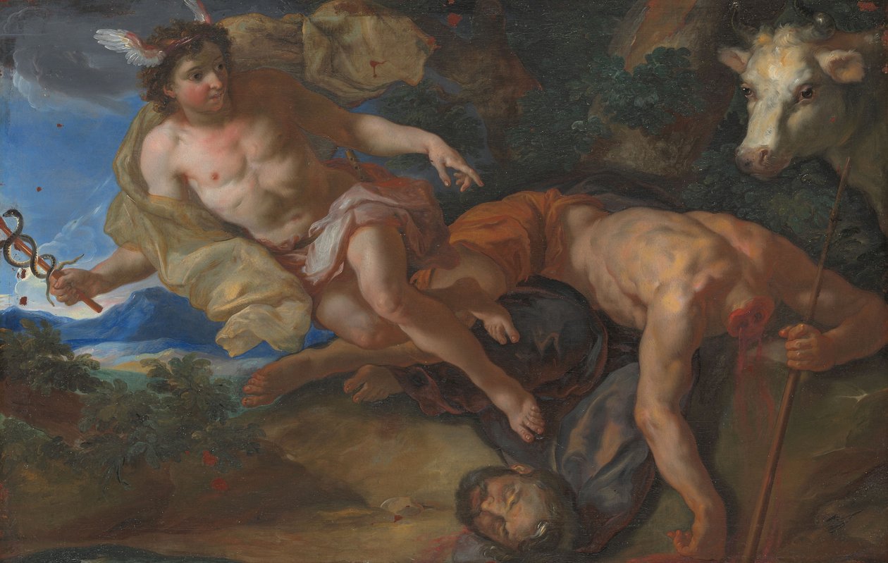 Mercury megmenti az álcázott Iót, miután lefejezte Argust, 1690-95 körül (olaj, vászon) alkotó: Johann Michael Rottmayr