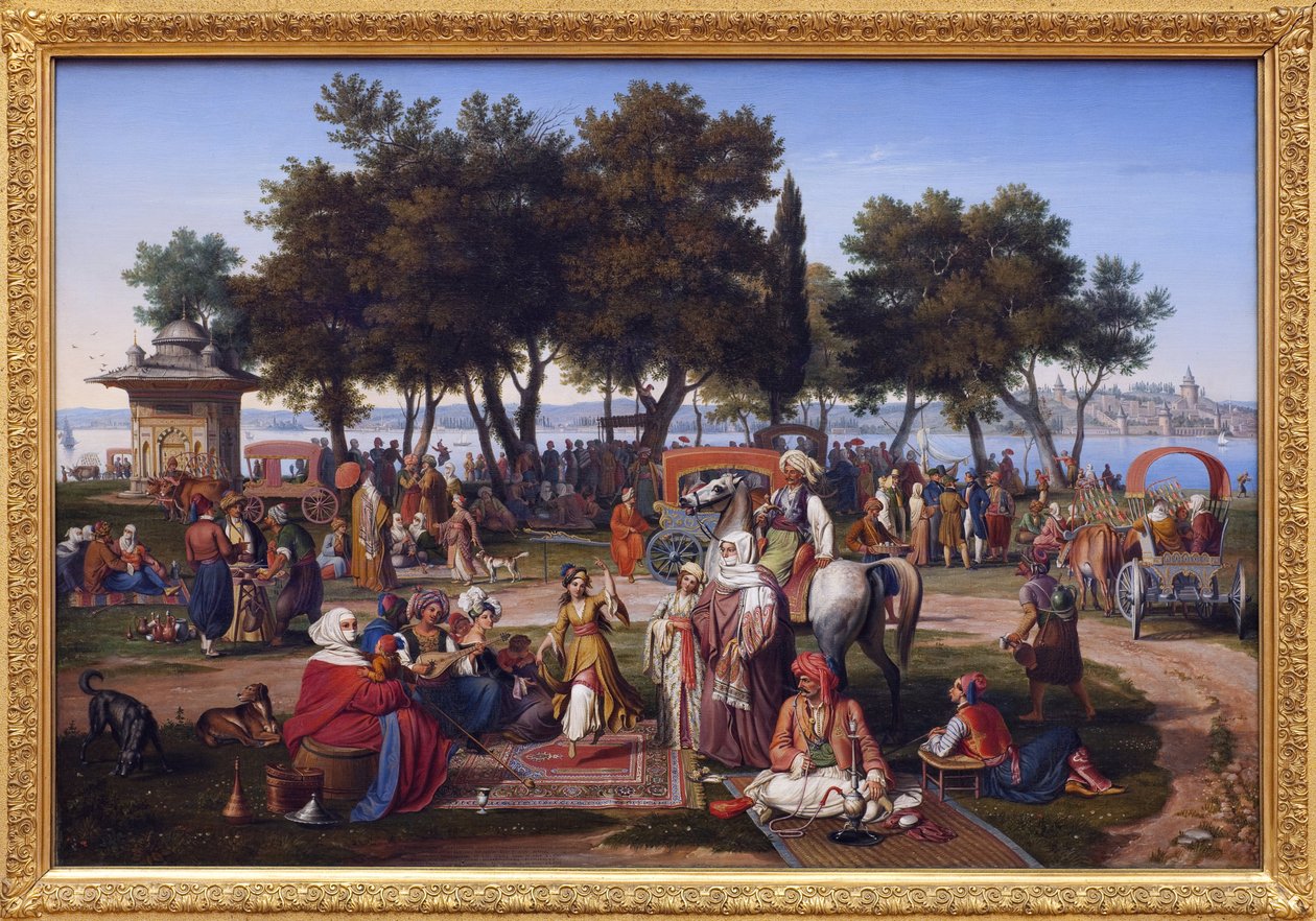 Ázsia édesvize Konstantinápoly (a mai Isztambul, Törökország). Johann Michael Wittmer (1802-1880) festménye, olaj, vászon alkotó: Johann Michael Wittmer