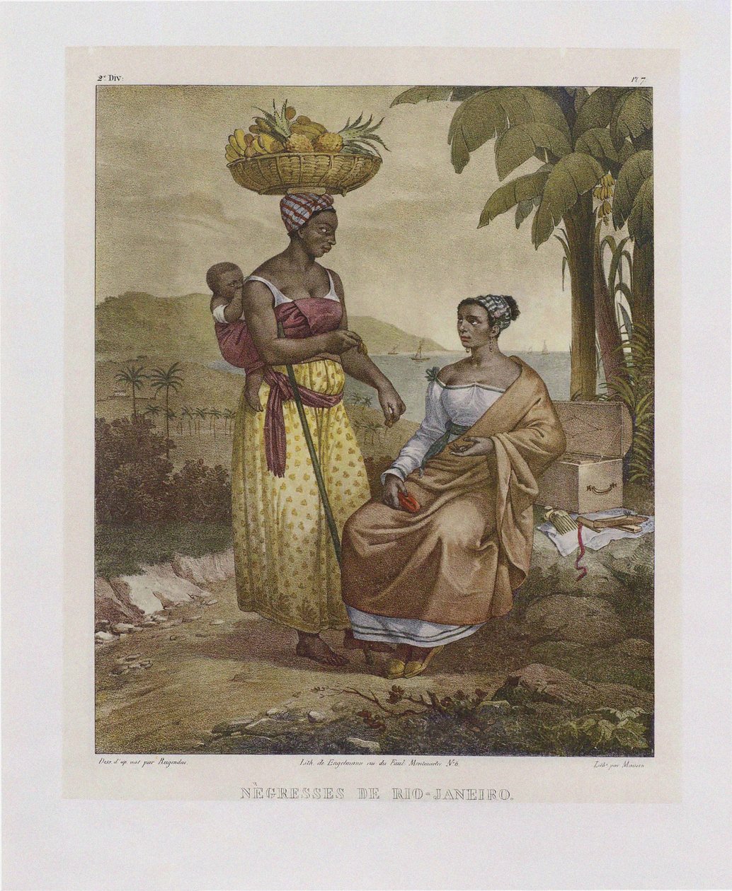 Fekete nők Rio de Janeiróból. A festői utazás Brazíliában című filmből, 1835. alkotó: Johann Moritz Rugendas