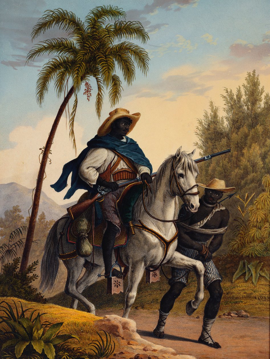 Erdőkapitány foglyal, 1827-35 alkotó: Johann Moritz Rugendas
