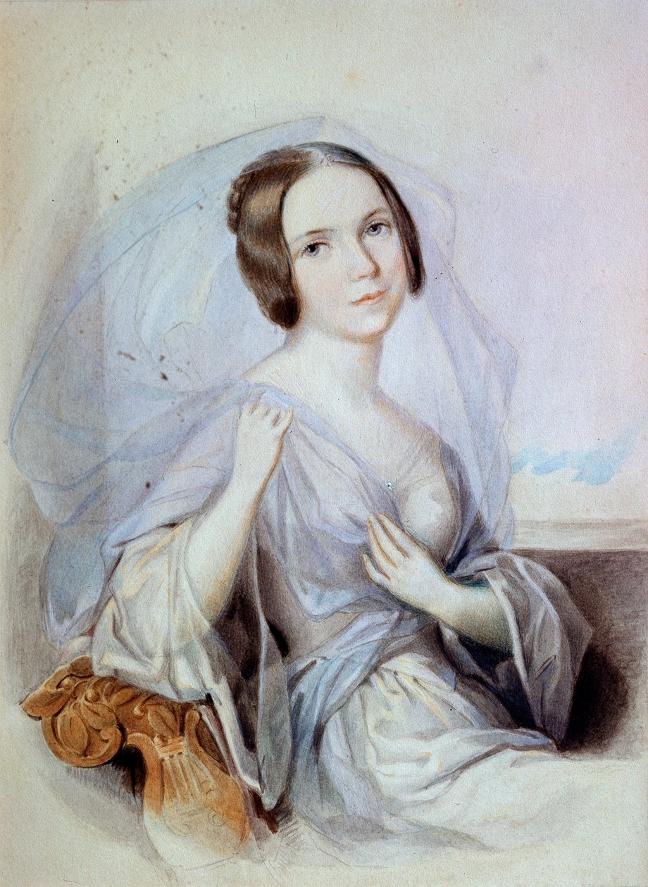 Henriette Gertrude Sontag énekesnő portréja, XIX alkotó: Johann Nepomuk Ender