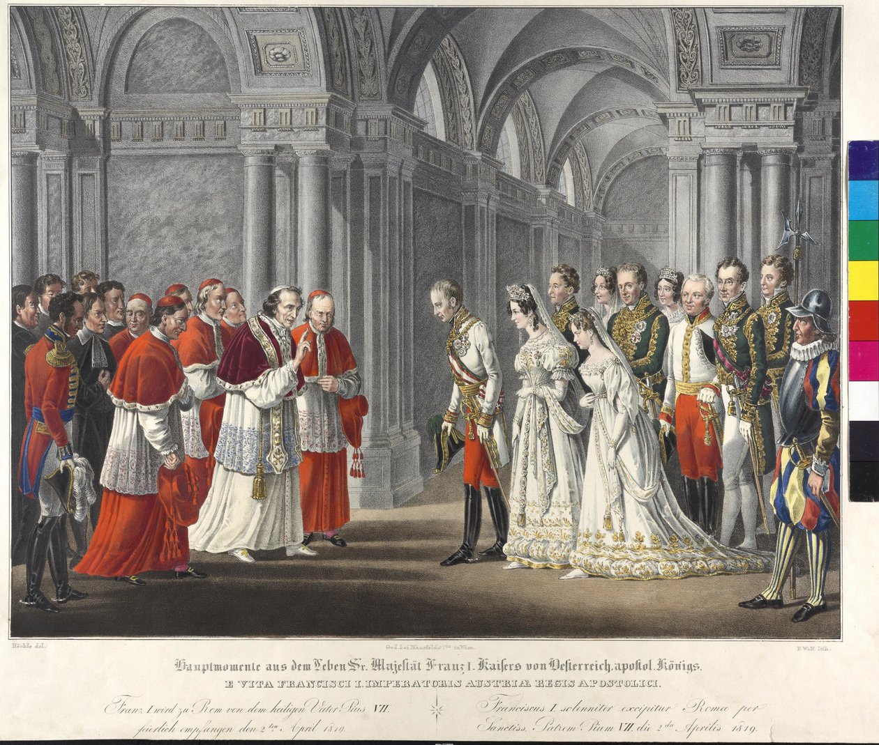 Fogadás a Pope 1819-ben alkotó: Johann Nepomuk Hoechle