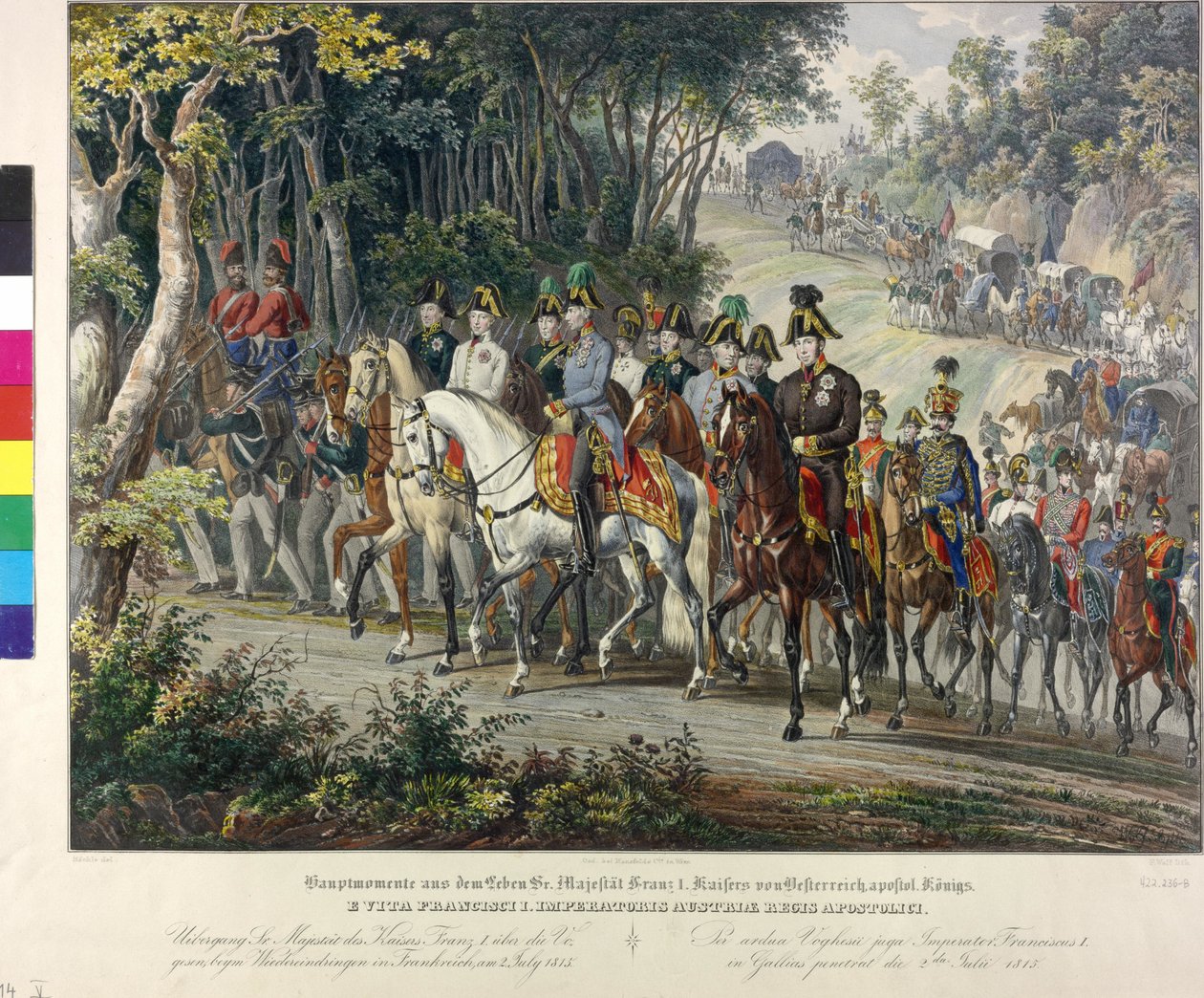 Lovaglás a Vogézeken át 1815 alkotó: Johann Nepomuk Hoechle