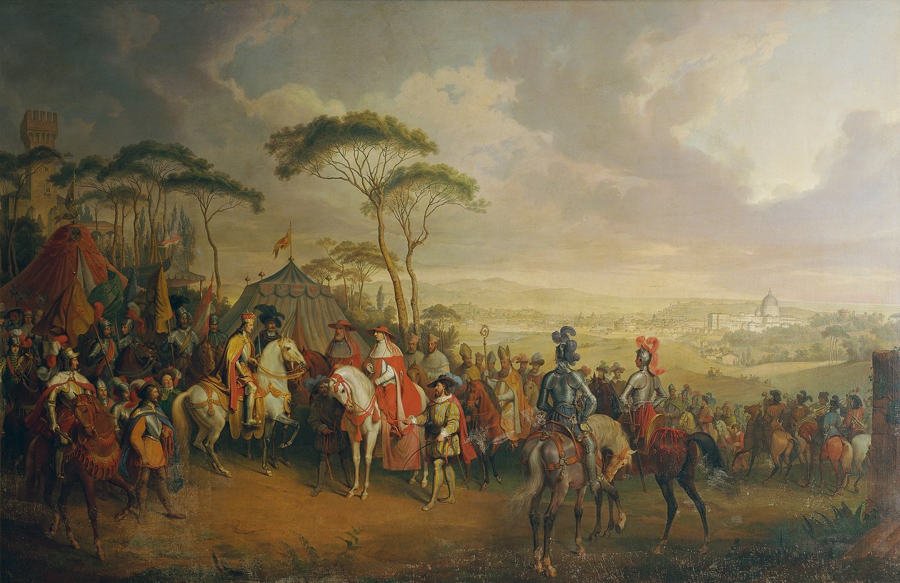Friedrich császár belépése III. Rómában alkotó: Johann Nepomuk Höchle