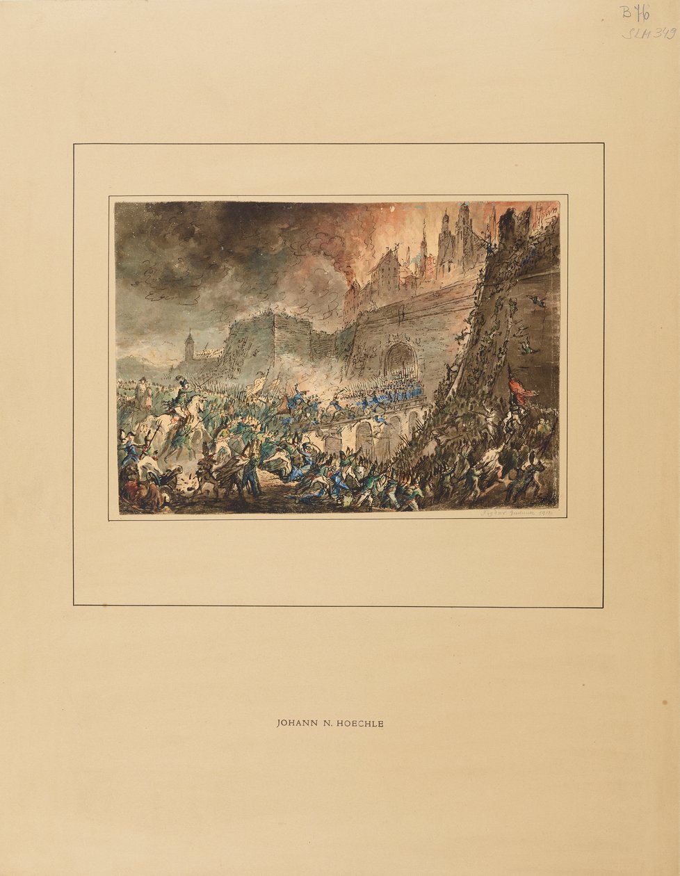 A francia hadsereg 1809-ben megrohamozta Bécset a Stubentornál alkotó: Johann Nepomuk Höchle