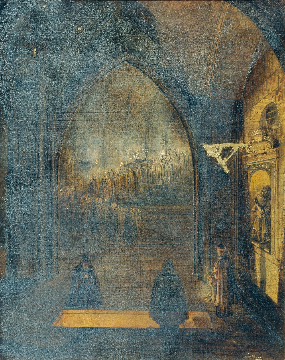 Temetés templomban alkotó: Johann Nepomuk Schödlberger