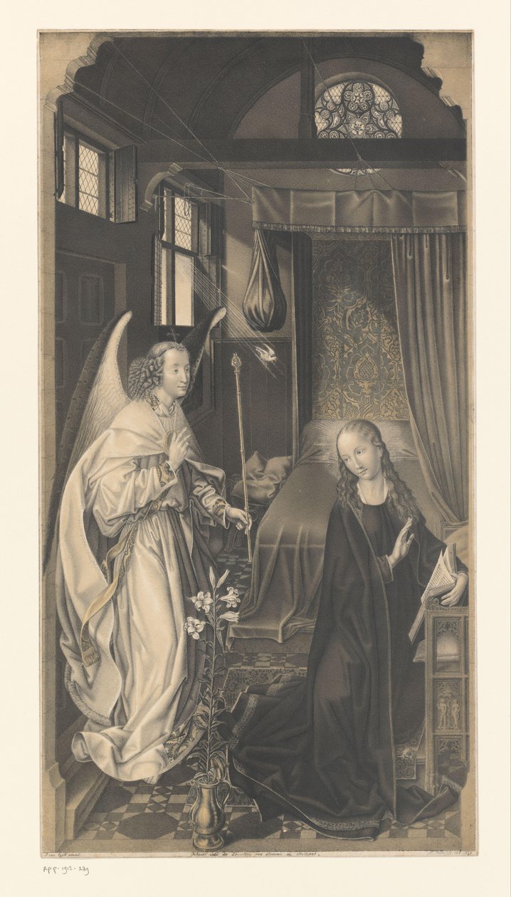 Angyali Üdvözlet Művek a Boisserée fivérek gyűjteményéből (sorozat címe) Galerie des Frères Boisserée (sorozat címe) alkotó: Johann Nepomuk Strixner