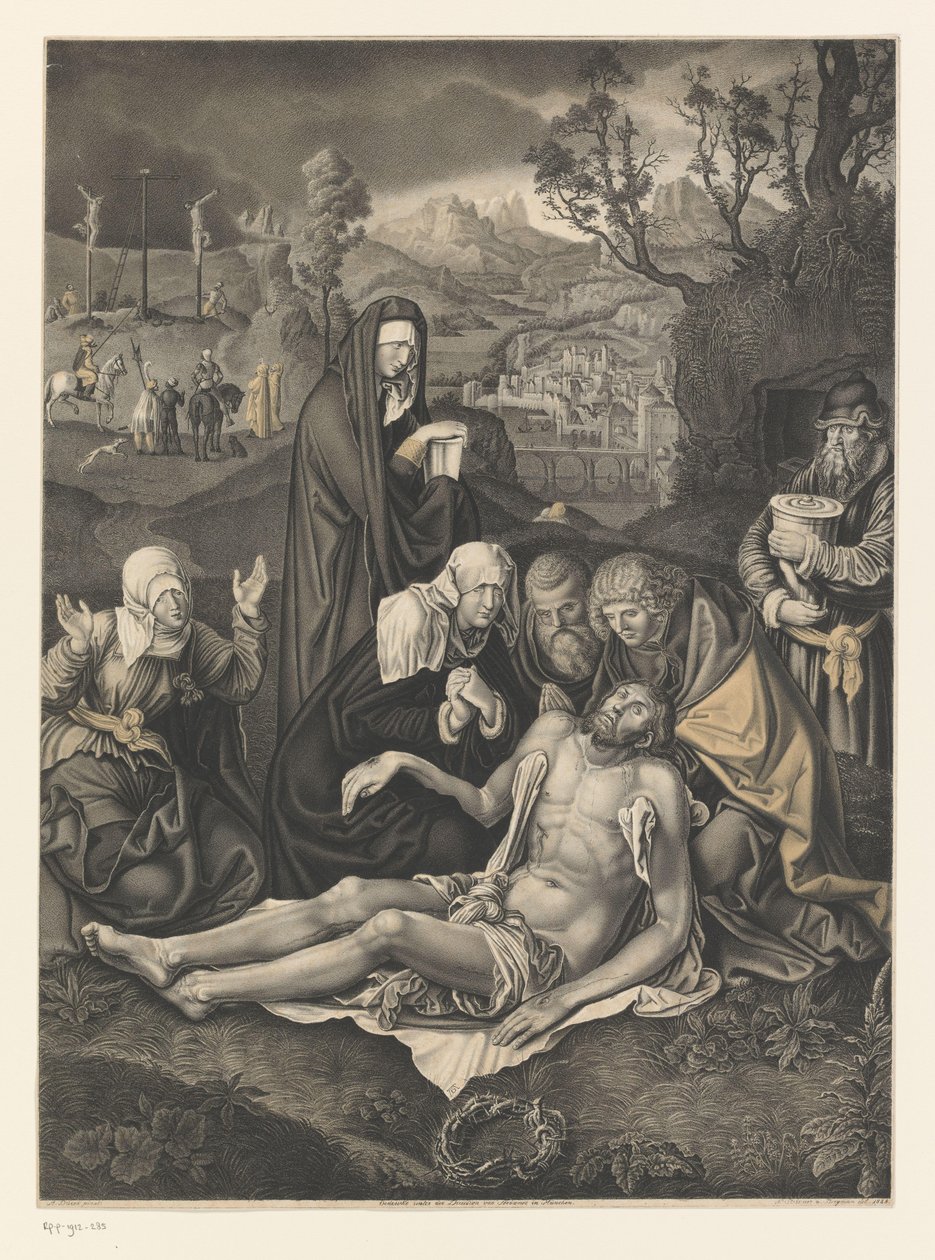Krisztus siralma Művek a Boisserée fivérek gyűjteményéből (sorozat címe) Galerie des Frères Boisserée (sorozat címe) alkotó: Johann Nepomuk Strixner