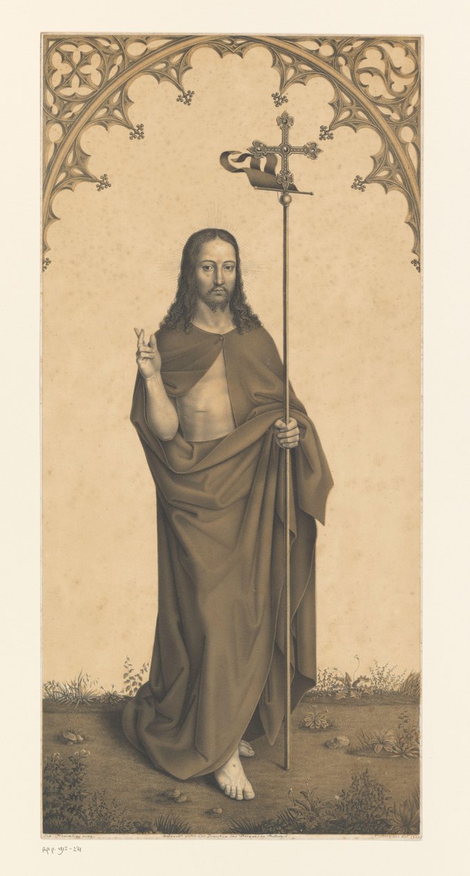 Krisztus a személyzettel Művek a Boisserée fivérek gyűjteményéből (sorozat címe) Galerie des Frères Boisserée (sorozat címe) alkotó: Johann Nepomuk Strixner