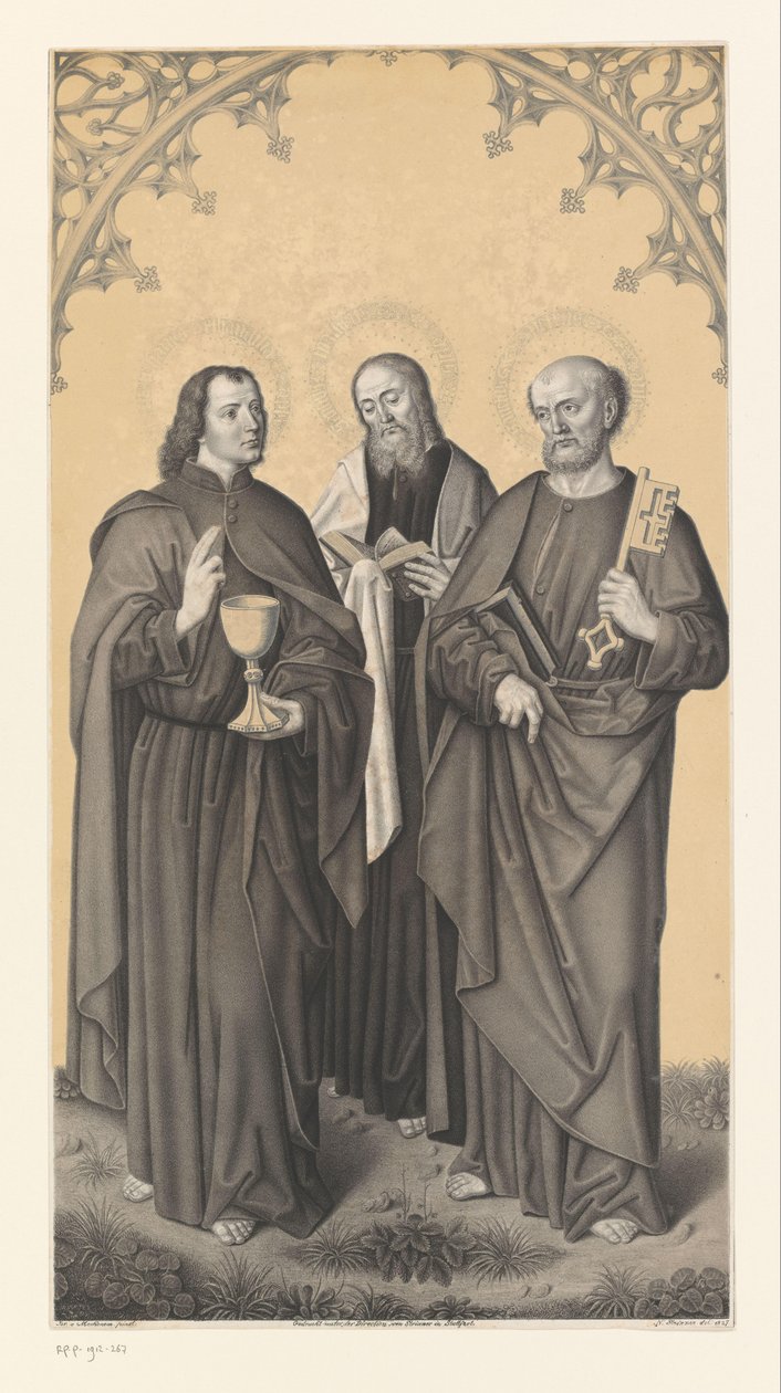 Szent János, Máté és Péter Művek a Boisserée fivérek gyűjteményéből (sorozat címe) Galerie des Frères Boisseree (sorozat címe) alkotó: Johann Nepomuk Strixner