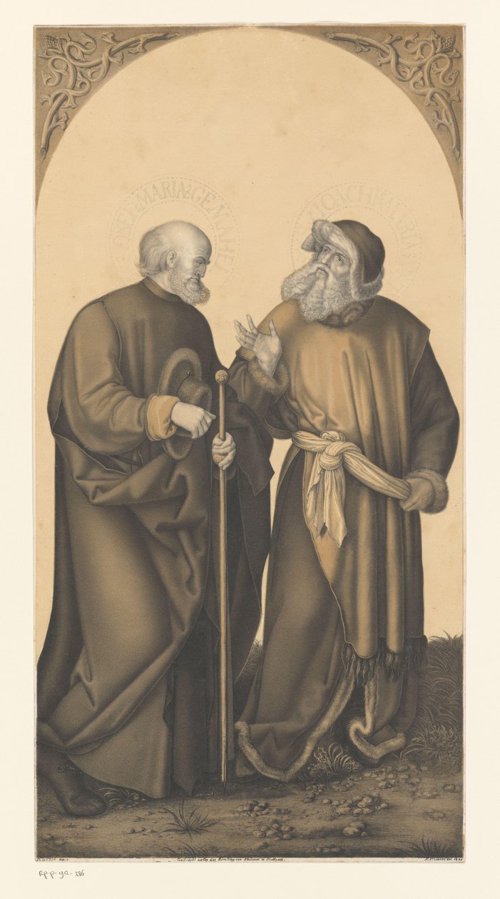 Szent József és Joachim Művek a Boisserée fivérek gyűjteményéből (sorozat címe) Galerie des Frères Boisseree (sorozat címe) alkotó: Johann Nepomuk Strixner