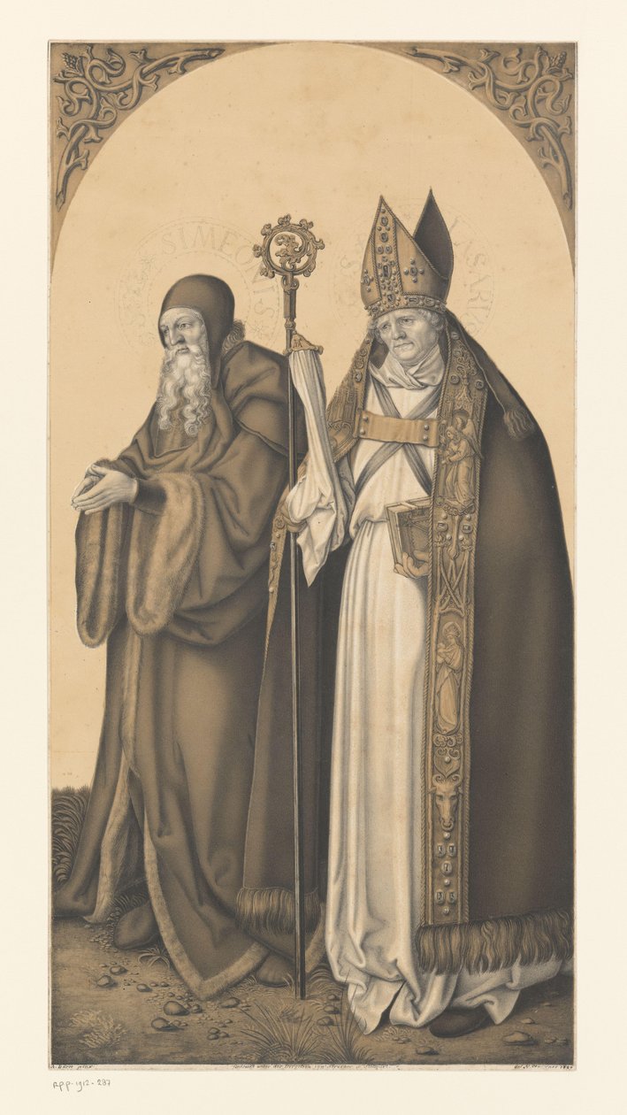 Szent Simon és Lázár Művek a Boisserée fivérek gyűjteményéből (sorozat címe) Galerie des Frères Boisserée (sorozat címe) alkotó: Johann Nepomuk Strixner