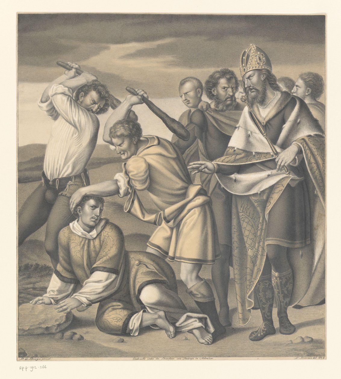 Szent Ewald mártíromsága Művek a Boisserée fivérek gyűjteményéből (cím a tárgyon) Galerie des Frères Boisserée (cím a tárgyon) alkotó: Johann Nepomuk Strixner