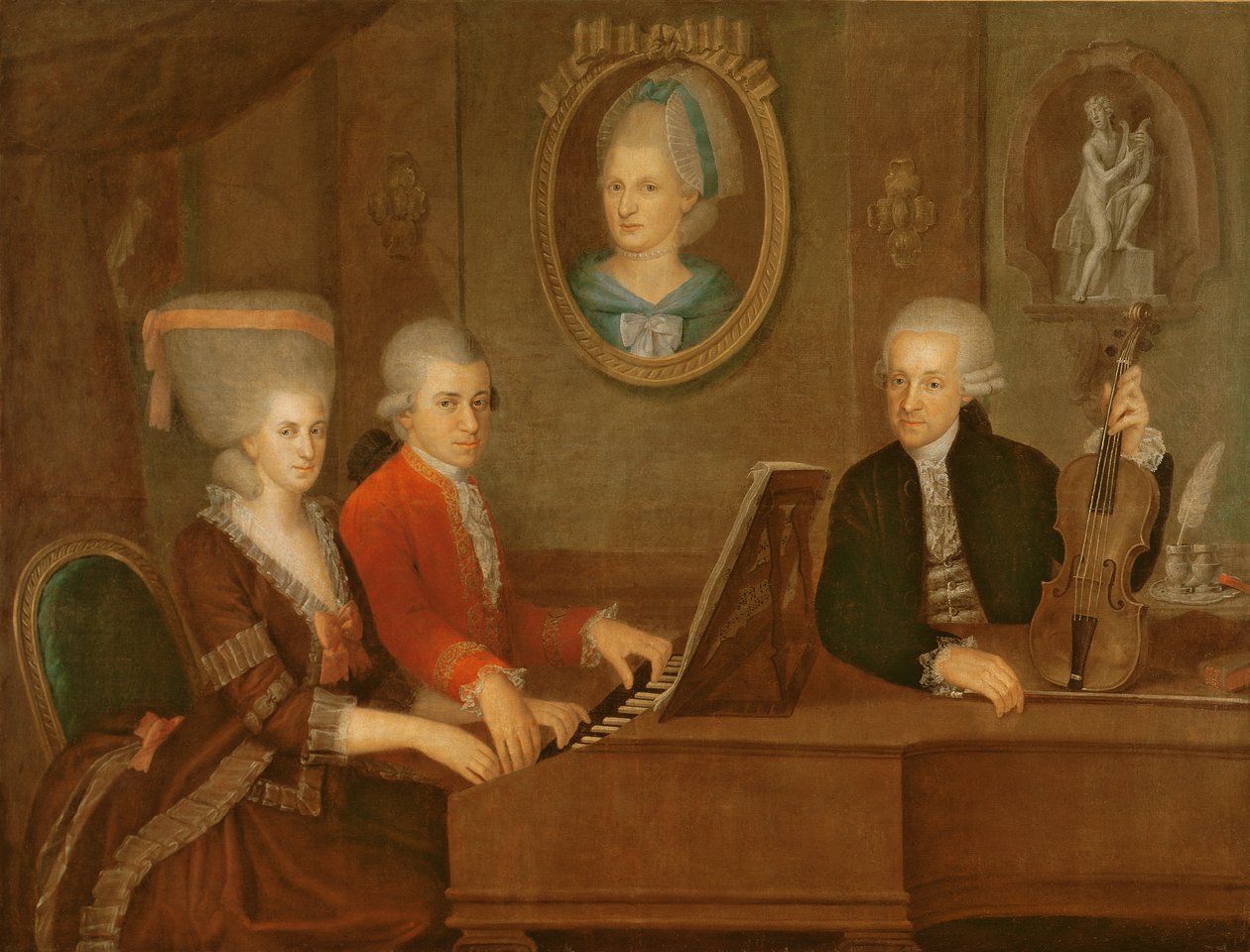 A Mozart család, 1780-81 alkotó: Johann Nepomuk della Croce