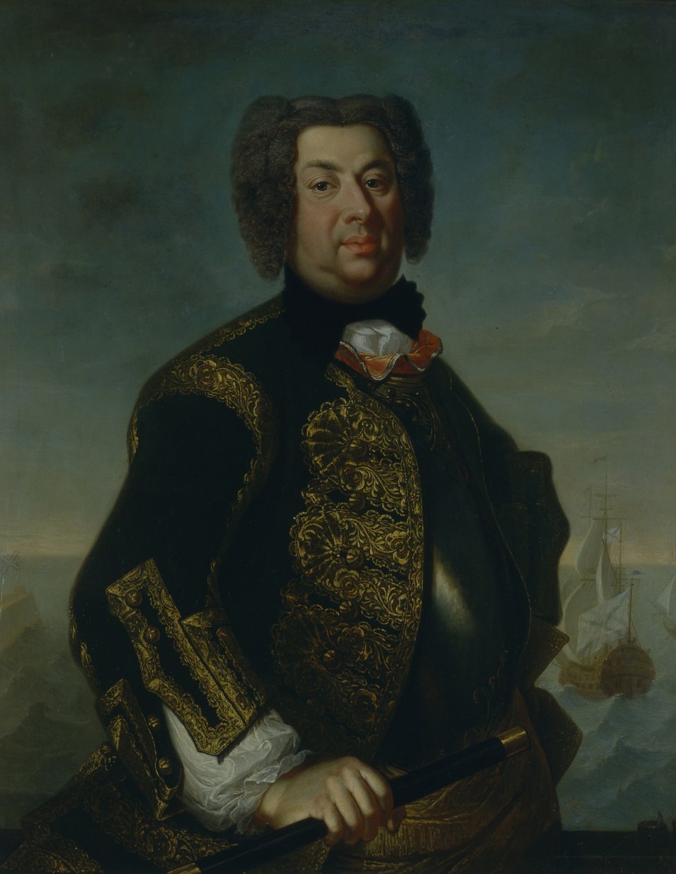Vaszilij Afanasjevics Dmitrijev-Mamonov ellentengernagy portréja, 1735 alkotó: Johann Paul Luedden