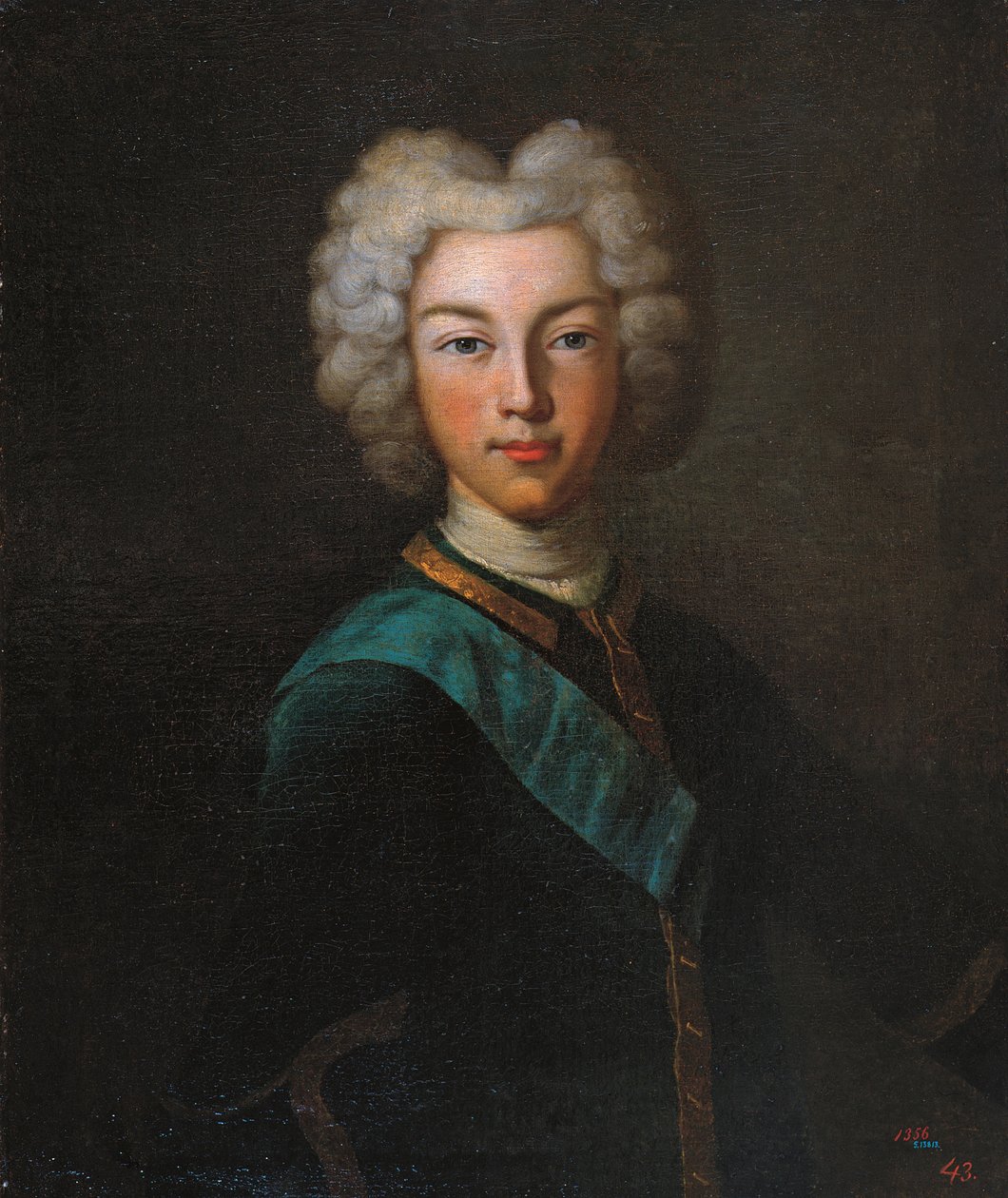 II. Péter orosz cár portréja 1715-1730, 1720-as évek vége alkotó: Johann Paul Luedden
