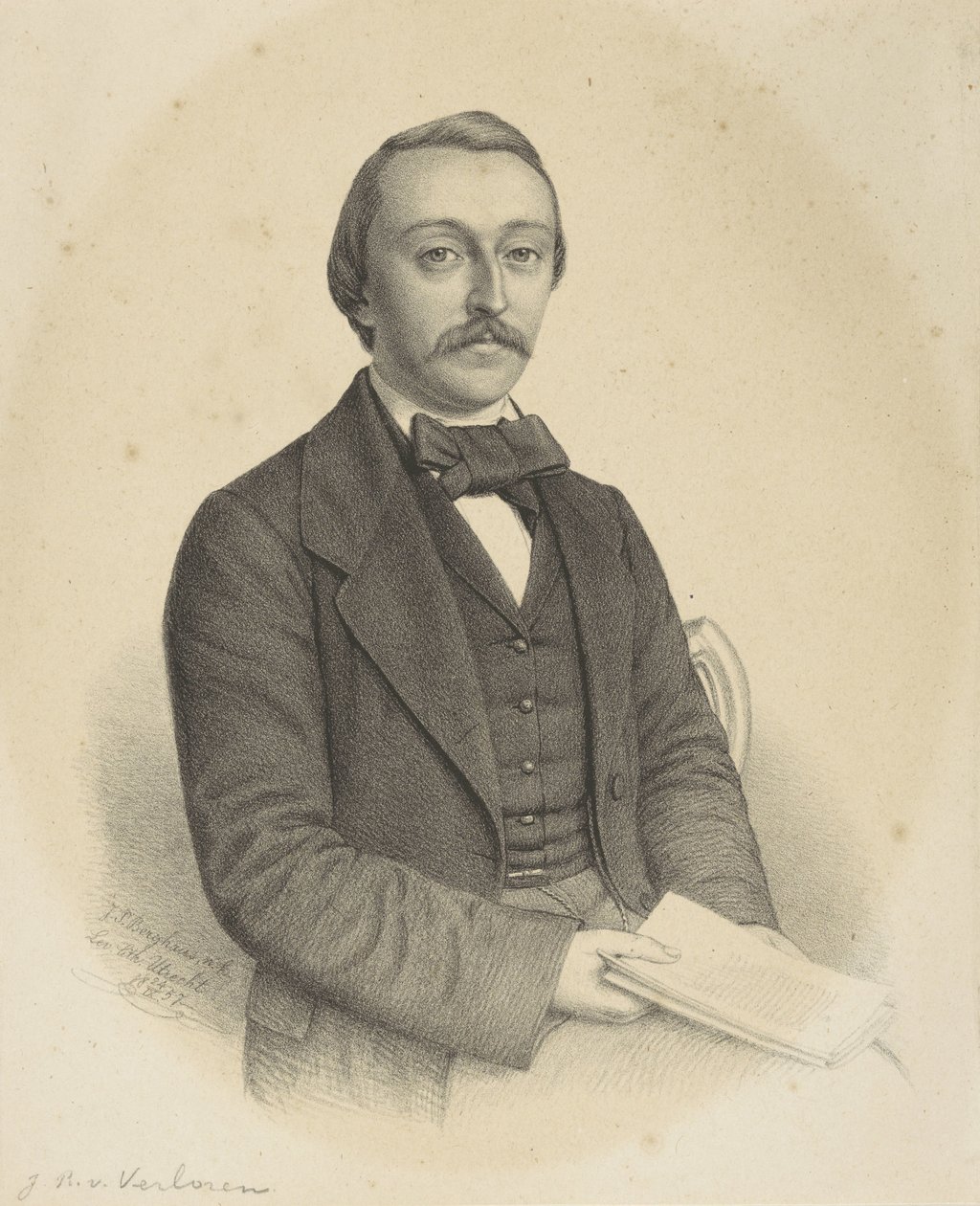 Egy ismeretlen férfi portréja alkotó: Johann Peter Berghaus