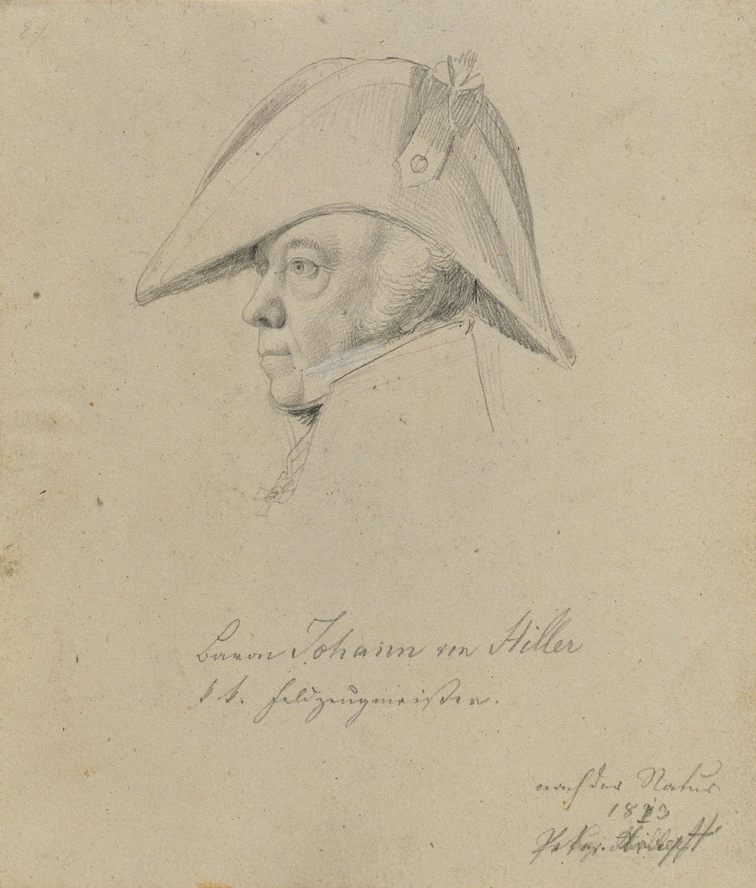 Johann von Hiller báró alkotó: Johann Peter Krafft