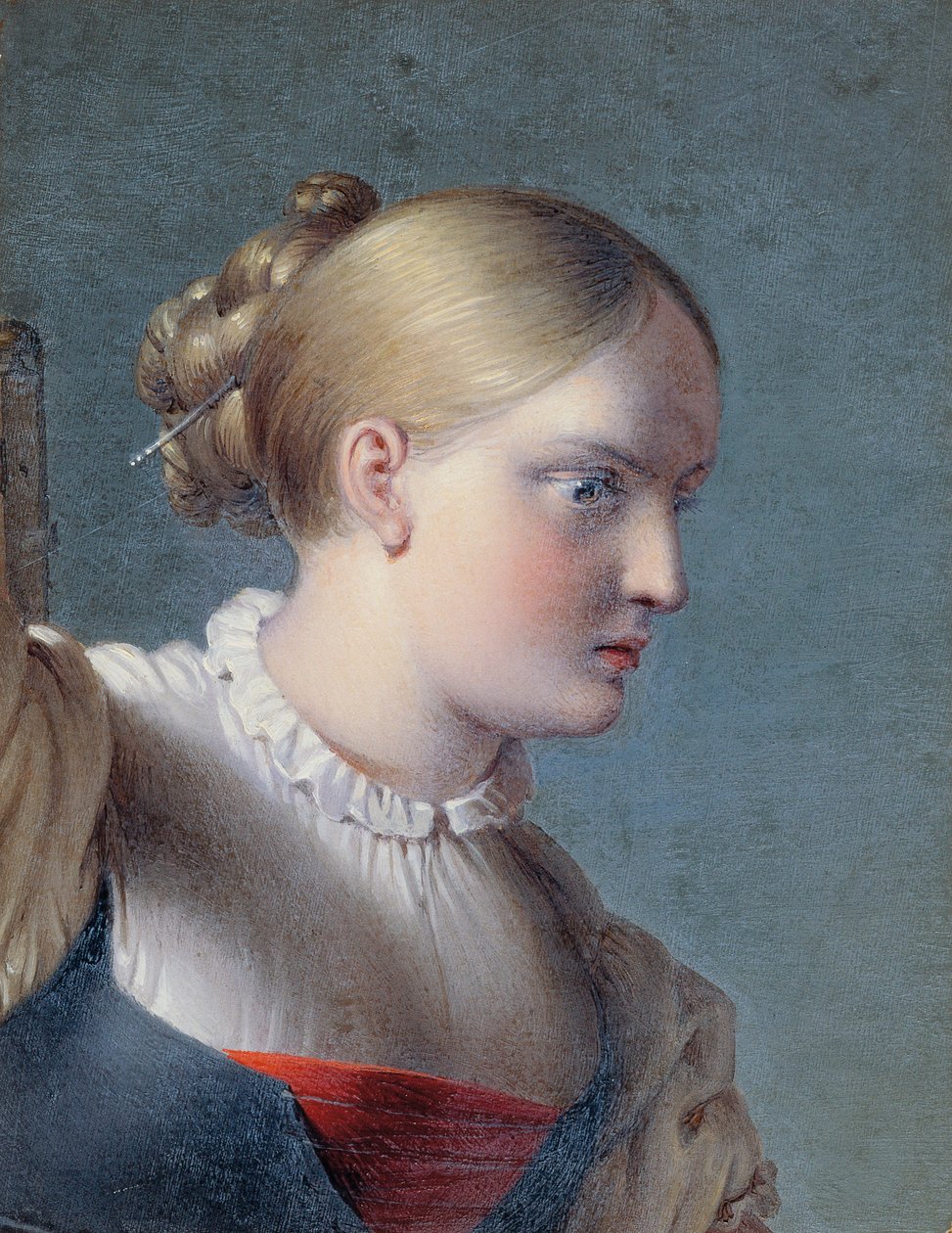 Egy lány mellszobra ("Hermann és Dorothea" című tanulmány) alkotó: Johann Peter Krafft