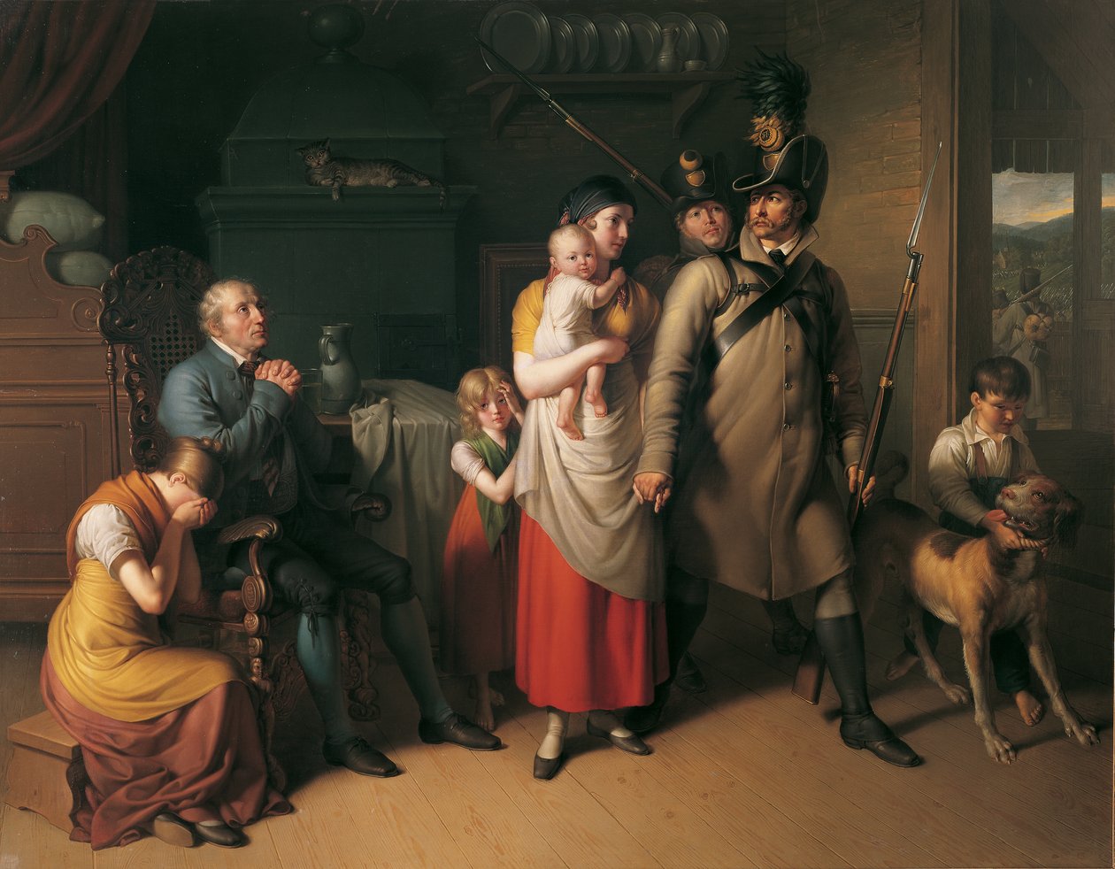 A Landwehr emberének búcsúja alkotó: Johann Peter Krafft