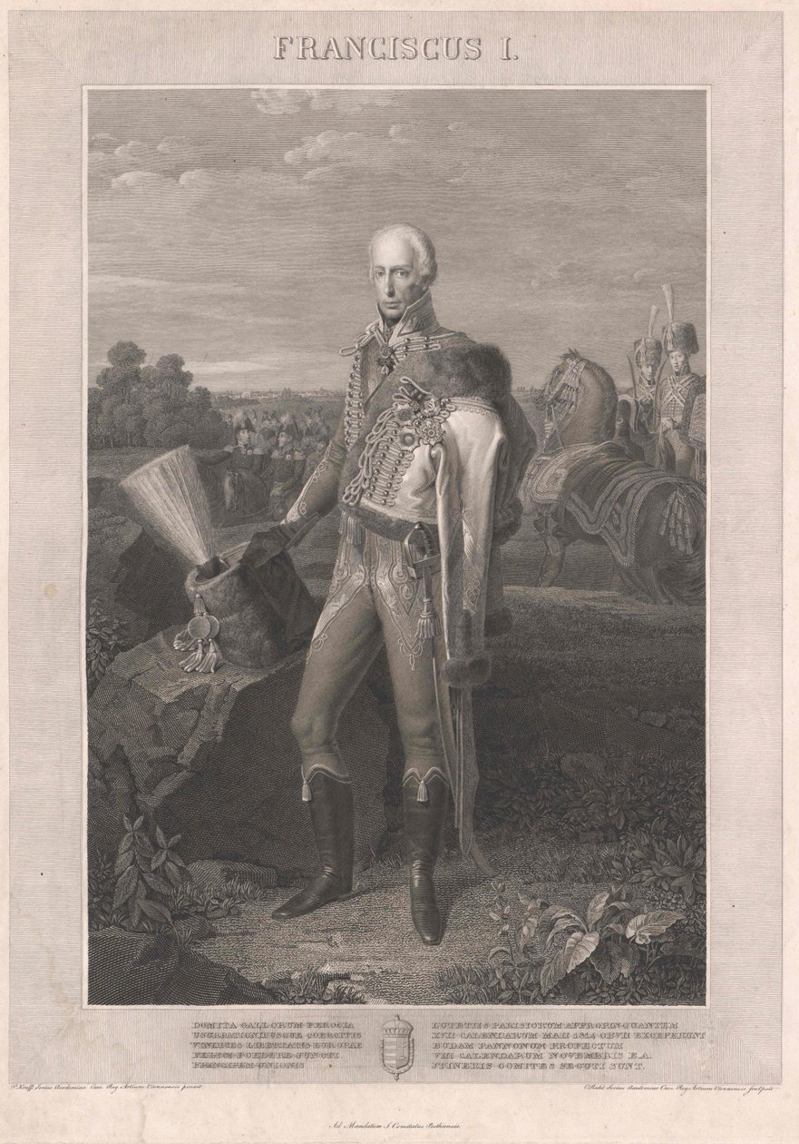 II. Ferenc római császár (metszet) alkotó: Johann Peter Krafft