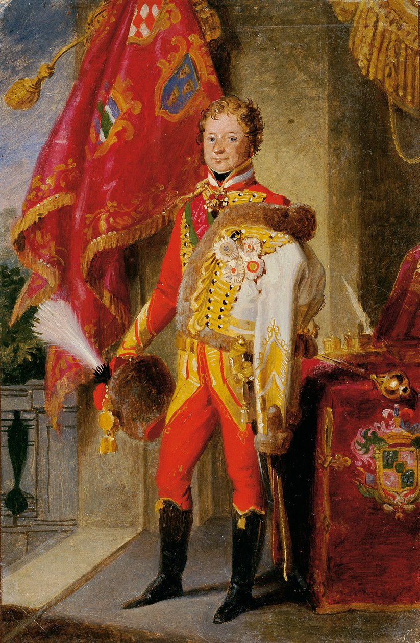 Ignác gróf Gyulay von Naros-Nemeth és Nadaska magyar egyenruhában alkotó: Johann Peter Krafft