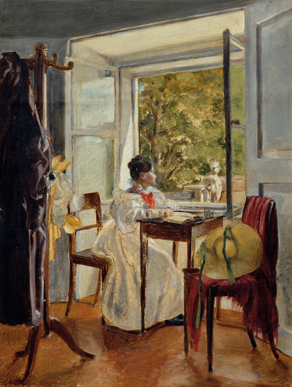 Marie Krafft az íróasztalnál alkotó: Johann Peter Krafft