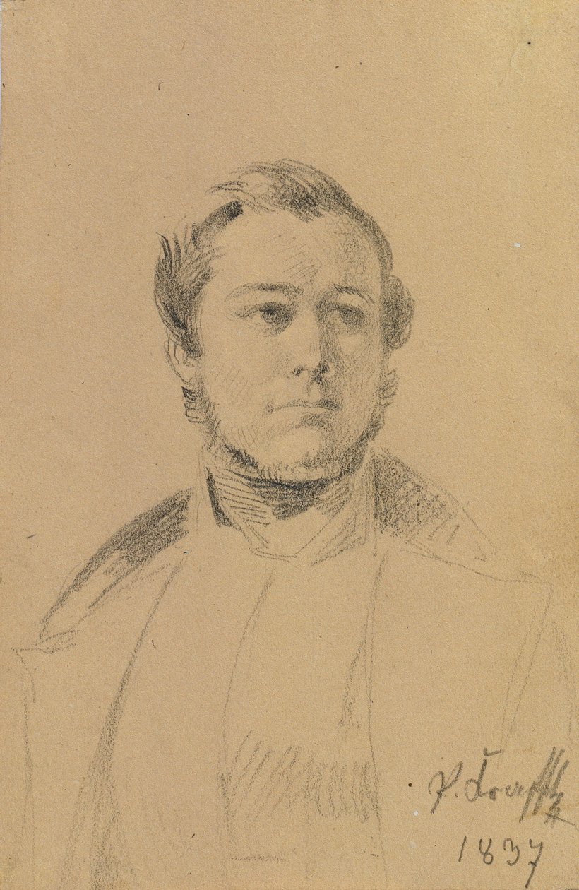 Portrétanulmány Franz Xaver Ecklről alkotó: Johann Peter Krafft