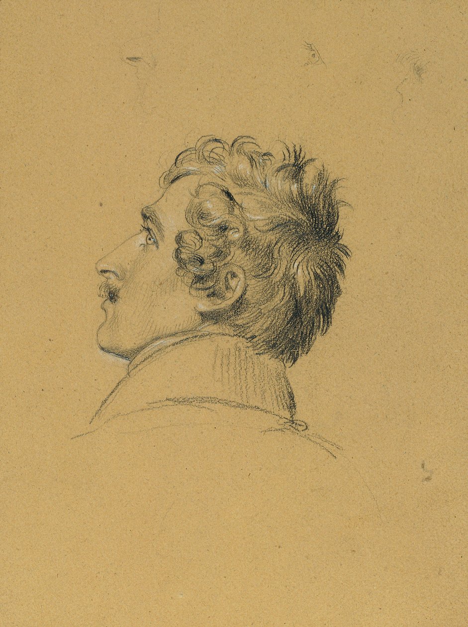 Portrétanulmány a „Belépés a párizsi béke után” c. alkotó: Johann Peter Krafft