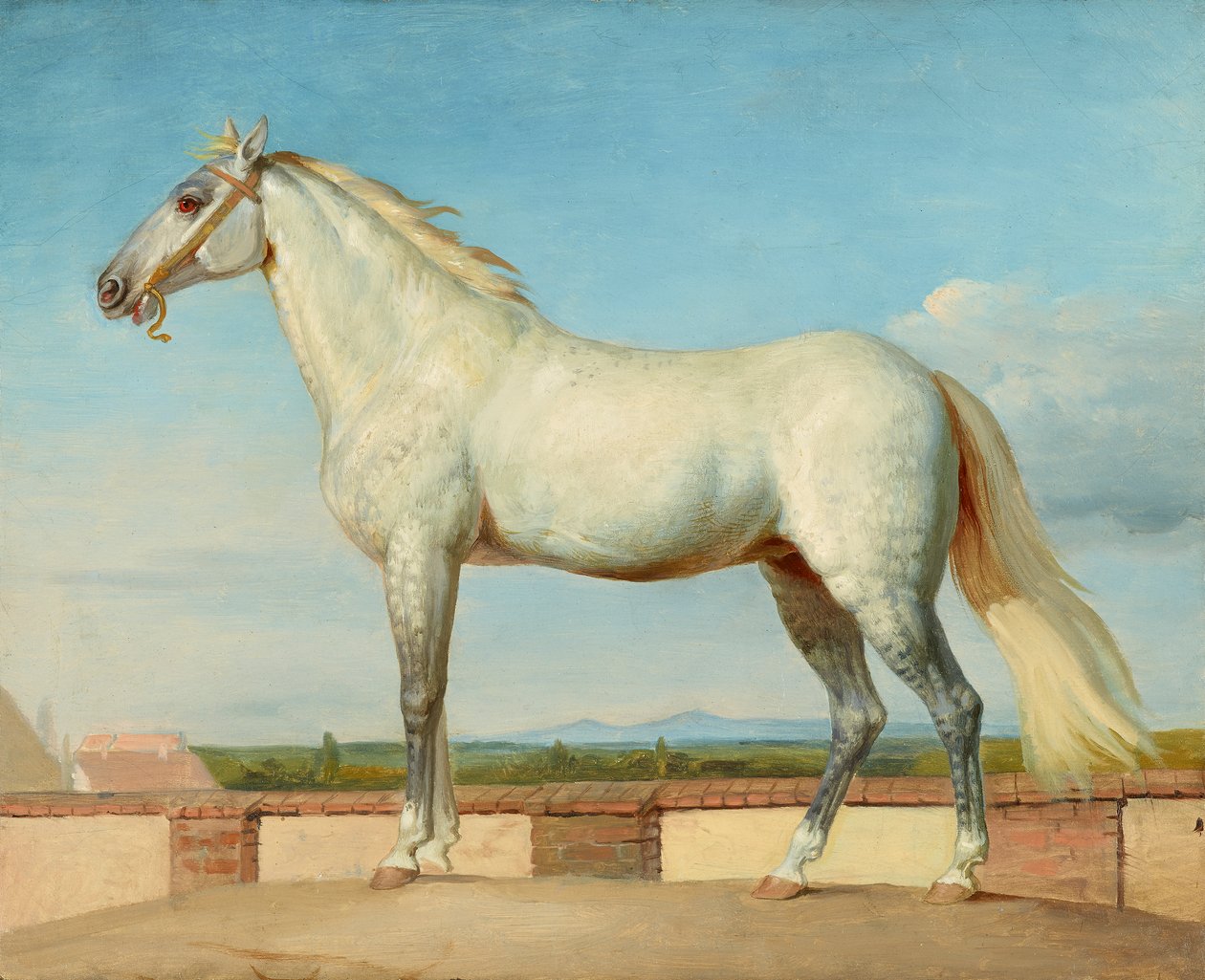 Alacsony fal előtt penészesszék alkotó: Johann Peter Krafft