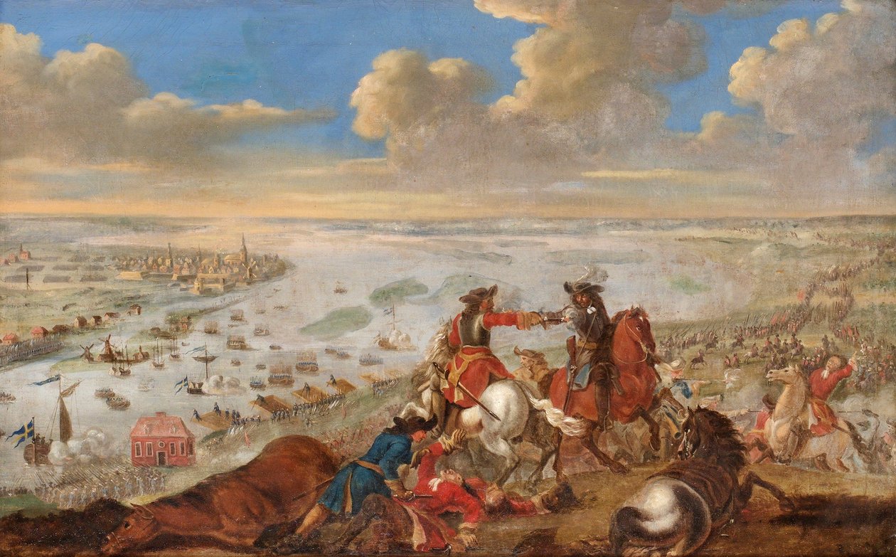 XII. Károly átkel a Dünán 1701 alkotó: Johann Philip Lemke