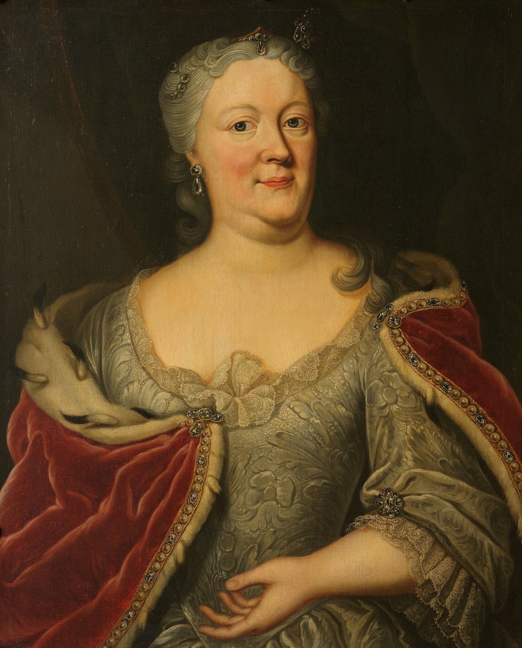 Maria Louisa van Hessen-Kassel, Maaike-Meu portréja. John Willem Friso Friesland Stadtholder özvegye, Orange-Nassau hercege alkotó: Johann Philipp Behr