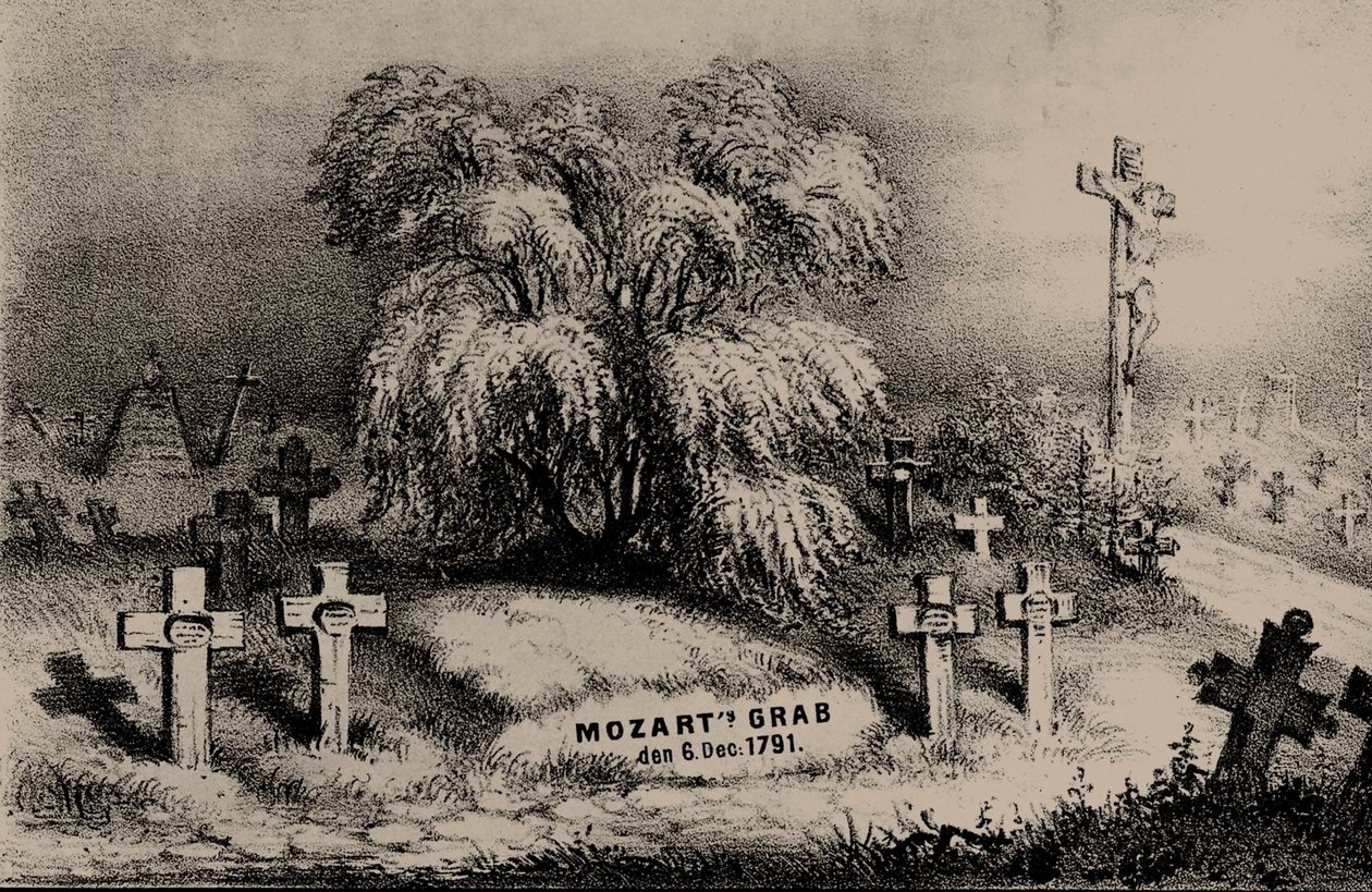 Mozart súlyos kérdése. Magától Mozart özvegyétől származó eredeti levelek szerint 1856. alkotó: Johann Ritter von Lucam
