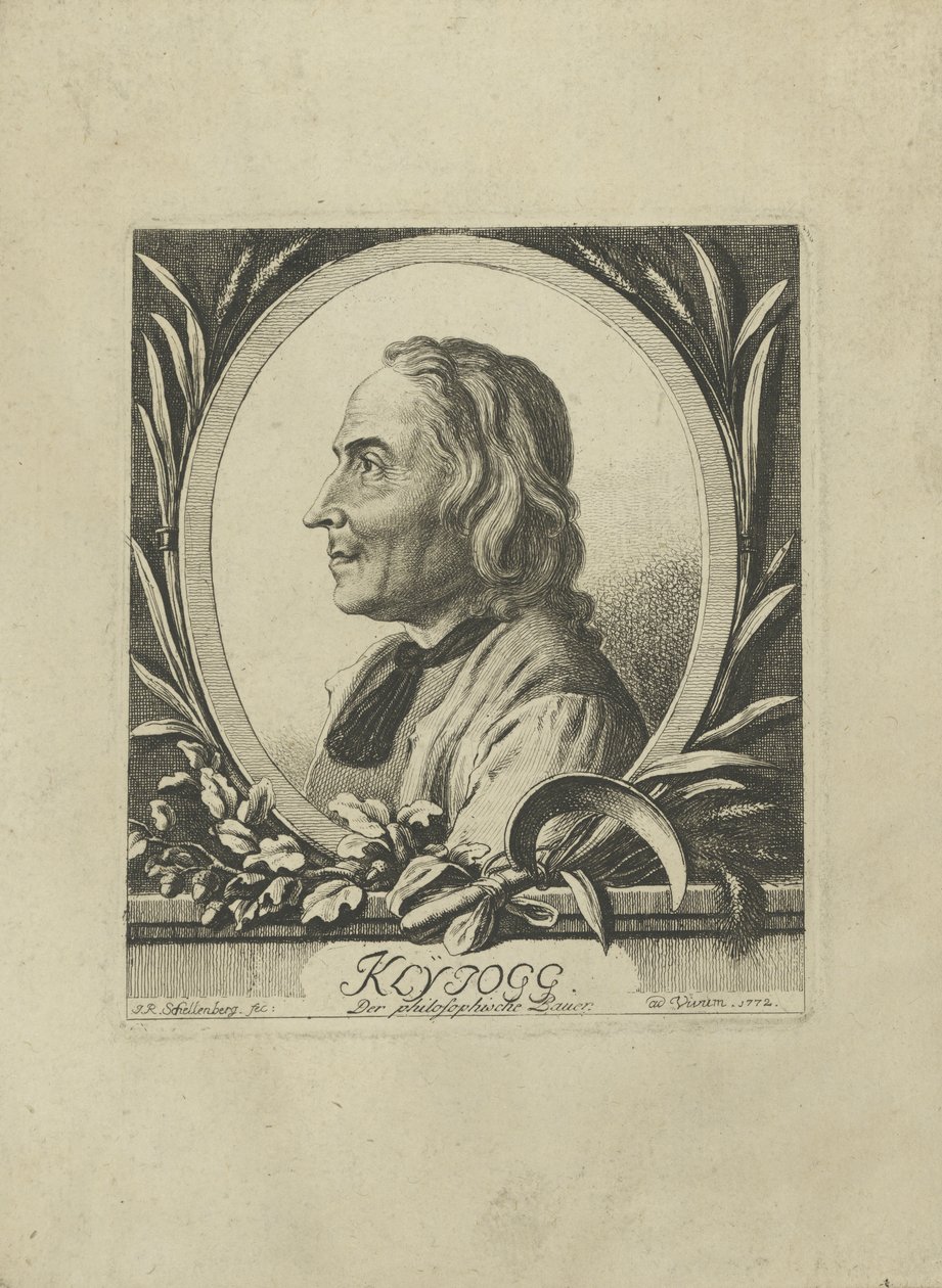 Jakob Kleinjogg Gujer portréja 1718-1785, 1772. alkotó: Johann Rudolf Schellenberg