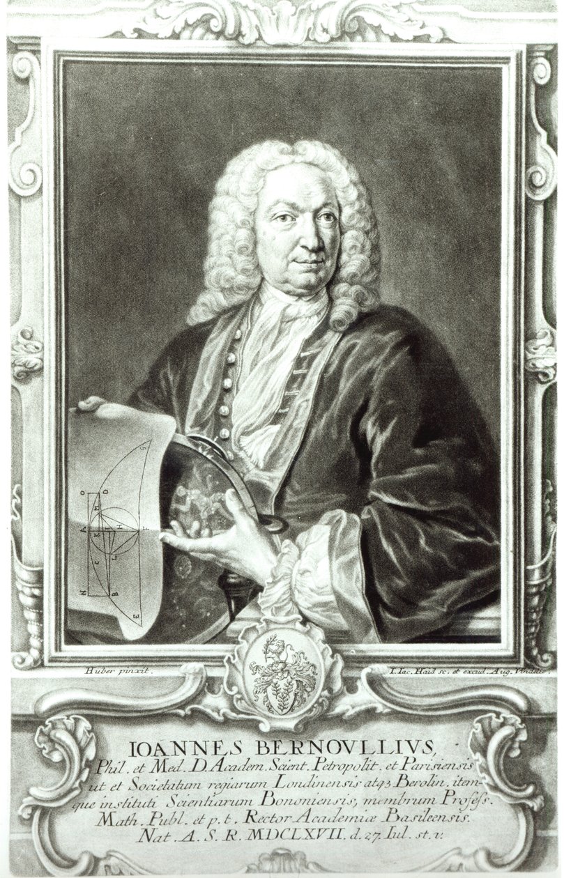 Jean Bernoulli (1667-1748) portréja alkotó: Johann Rudolph the Elder Huber