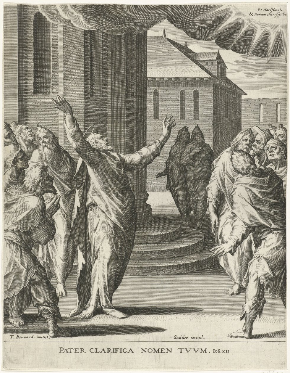 Krisztus Istenhez imádkozik Krisztus üzenetének igazsága (sorozat címe) alkotó: Johann Sadeler (I)
