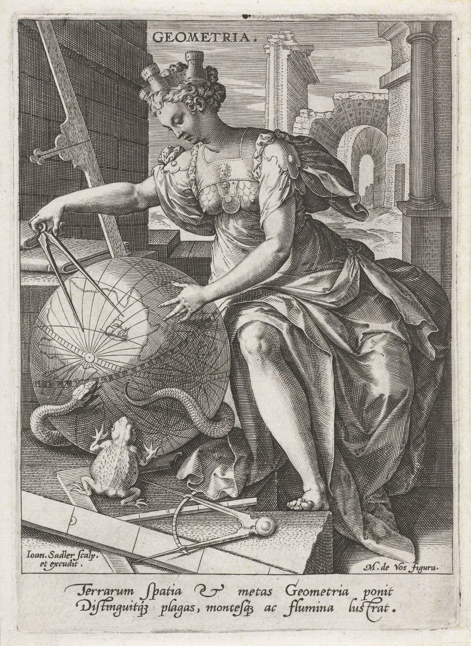 Geometria Geometria (cím az objektumon) The Seven Liberal Arts (artes liberales) (sorozat címe) alkotó: Johann Sadeler (I)