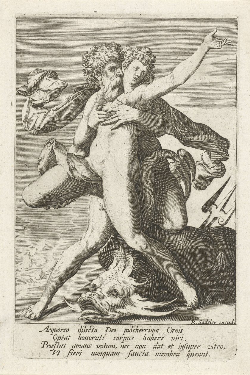 A Neptunusz meglepi Caenist alkotó: Johann Sadeler (I)