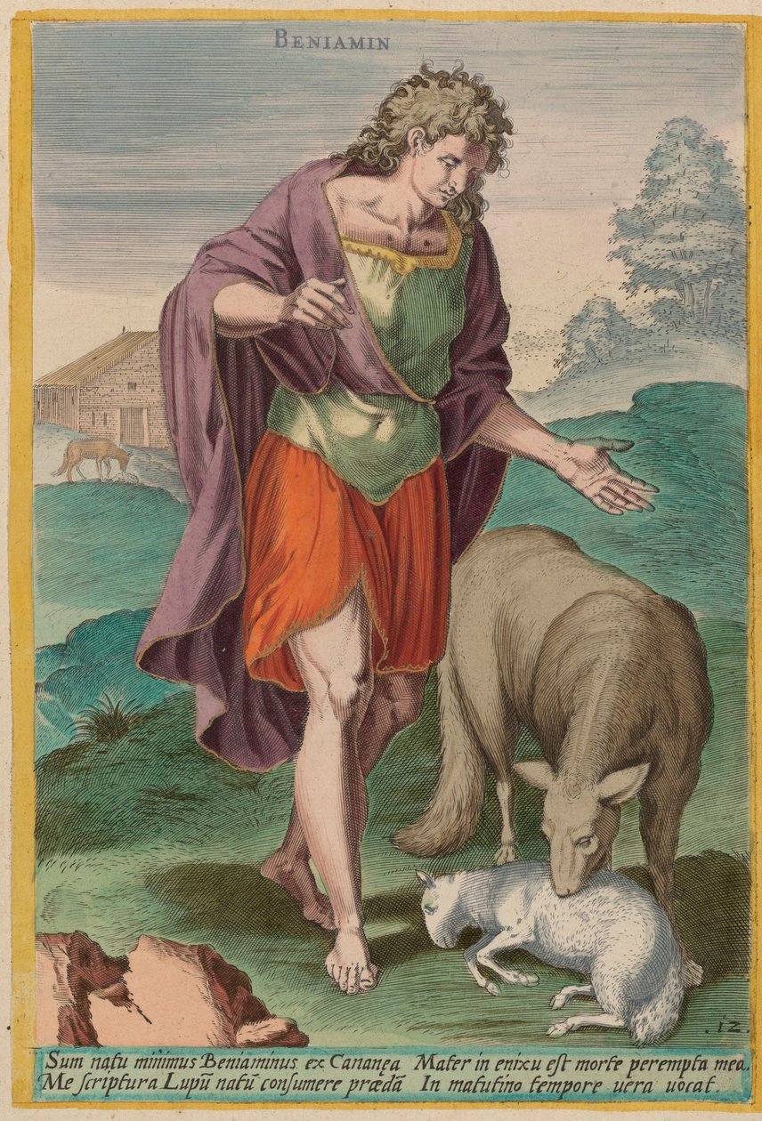 Benjamin, c. 1585. alkotó: Johann Sadeler I