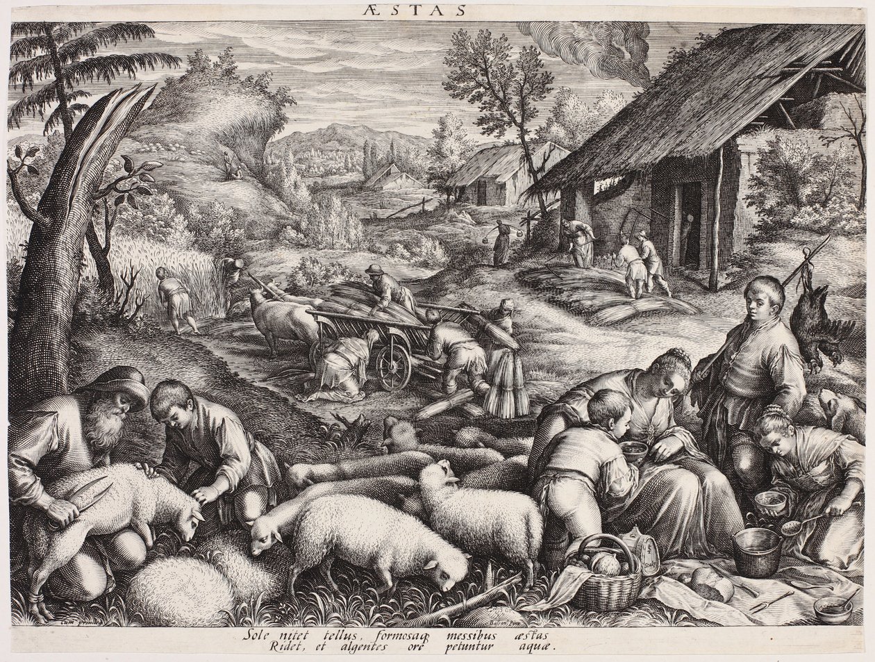 Nyár - Aestas (A négy évszak) alkotó: Johann Sadeler I