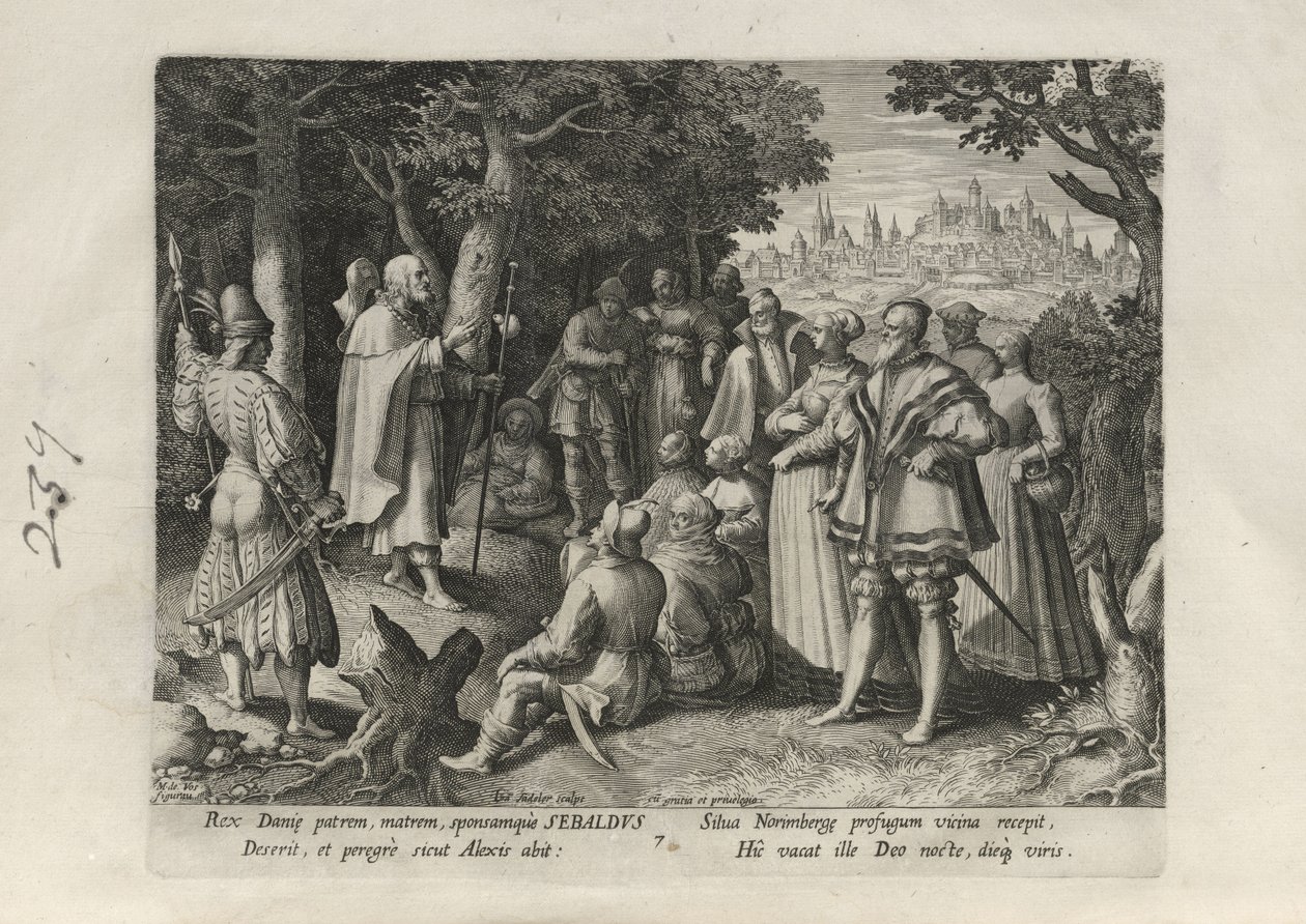 Sebaldus, a „Trophaeum Vitae Solitariae” (Férfi remeték) sorozat 25. képéből a 7. alkotó: Johann Sadeler I