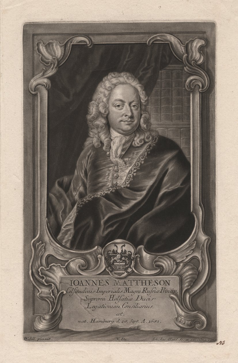 Johann Mattheson, Johann Jakob Haid (1704-67) metszete, 1744 körül (metszet) alkotó: Johann Salomon Wahl