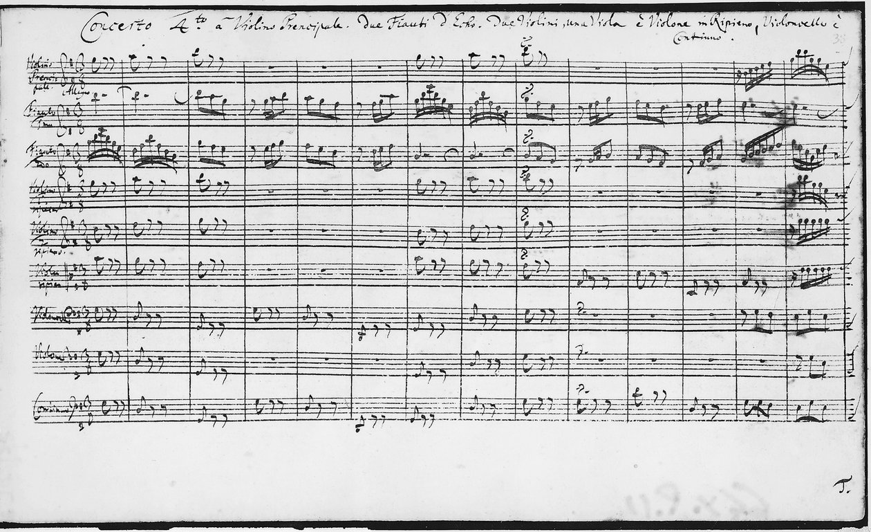 Johann Sebastian Bach (1685-1750) Brandenburgi Concertos (BWV 1046-1081) partitúrája alkotó: Johann Sebastian Bach