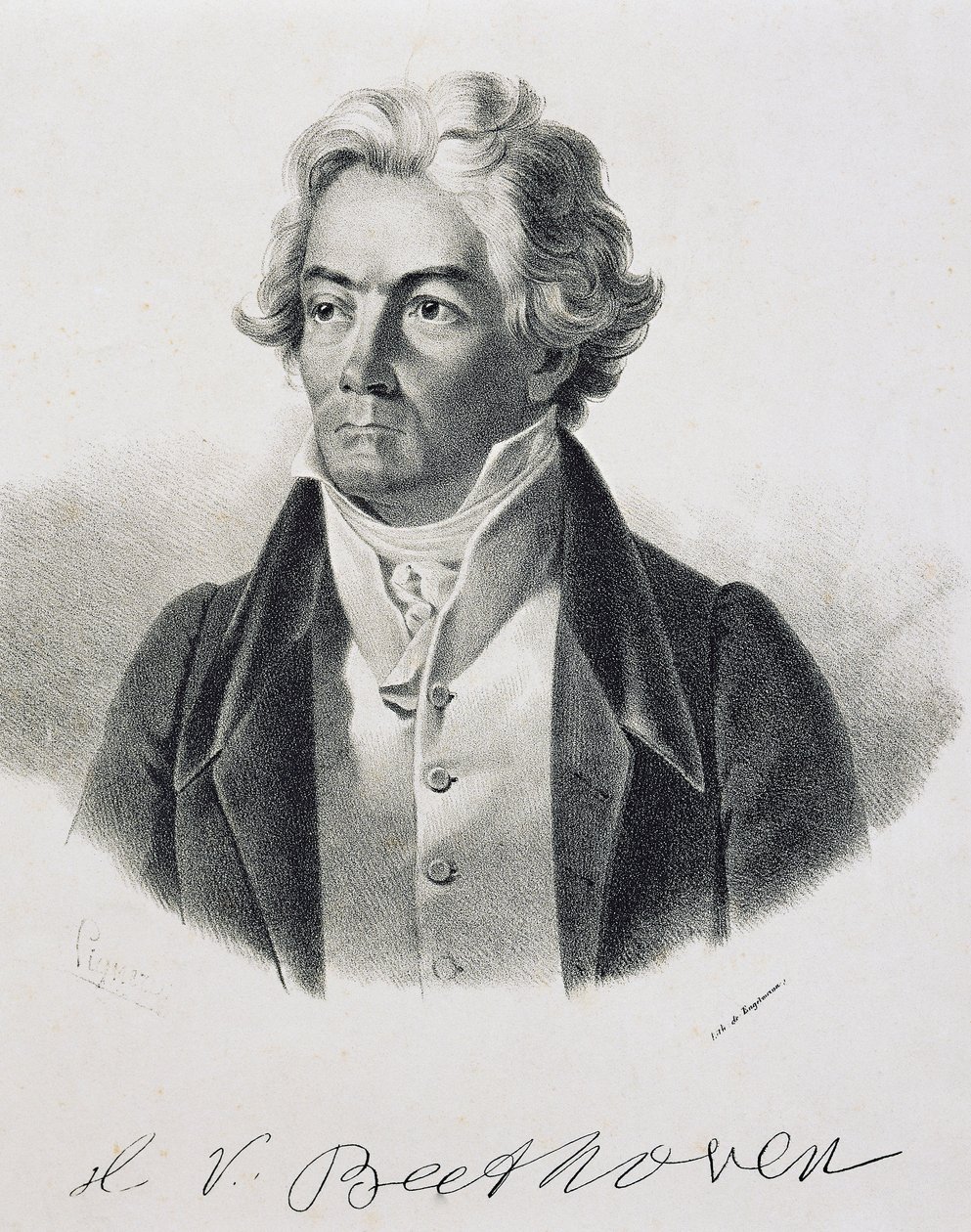 Ludwig van Beethoven portréja (Bonn alkotó: Johann Stephan Decker
