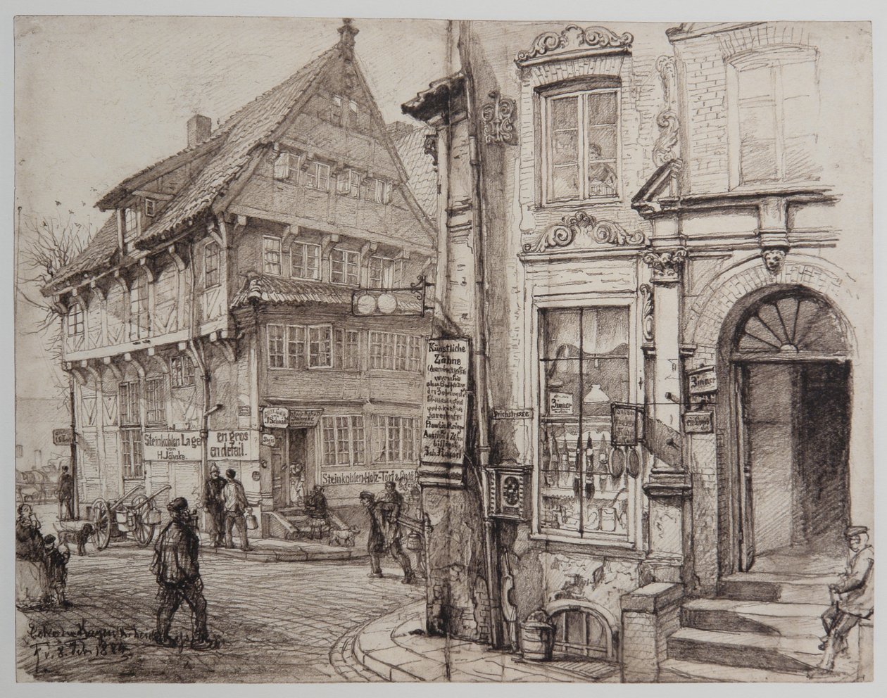 HH-Riefesell-16-Ecke-Kajen-Deichstrasse-08-02-1884 alkotó: Johann Theobald Riefesell