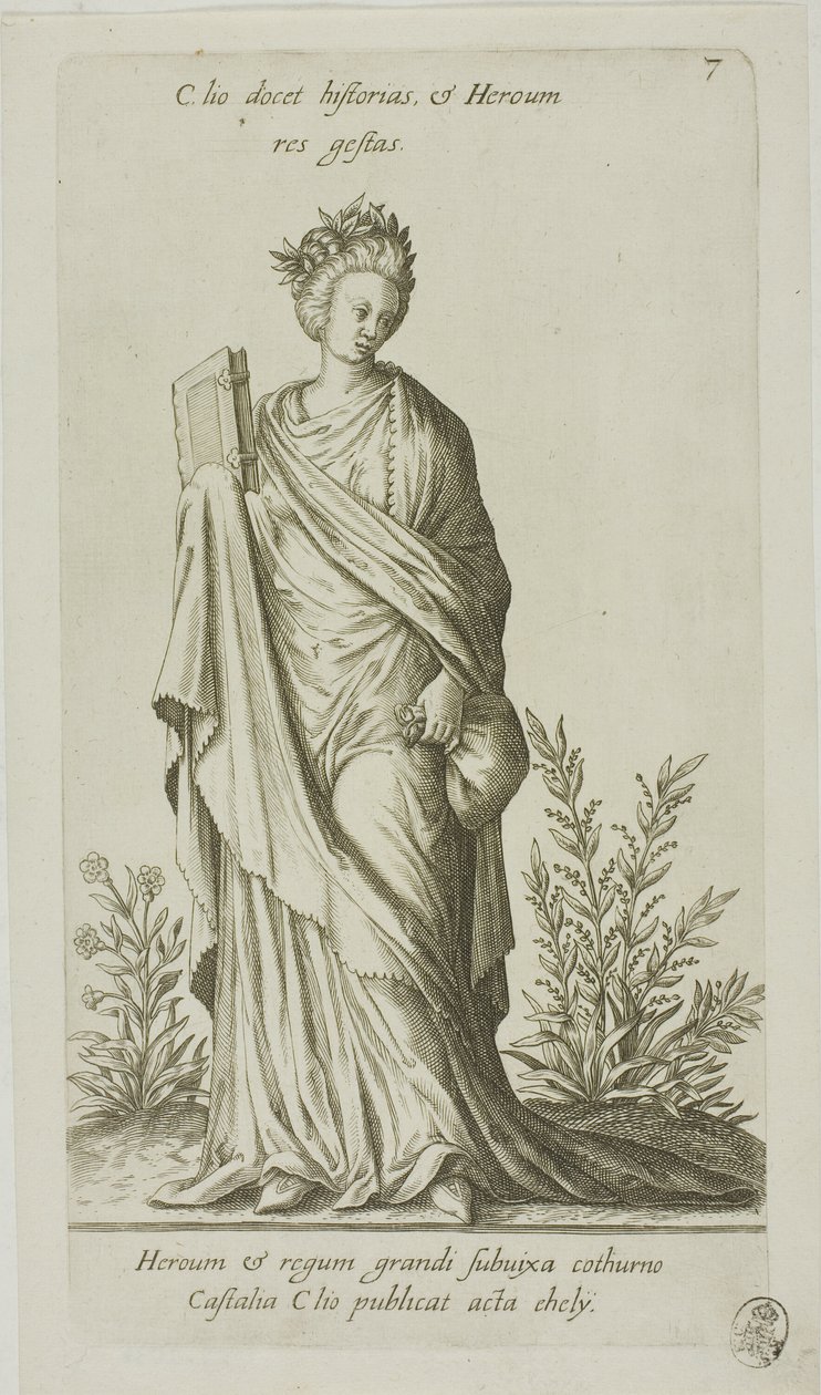 Clio, a történelem múzsája, 7. tábla a Parnassus Bicepsből alkotó: Johann Theodor de Bry