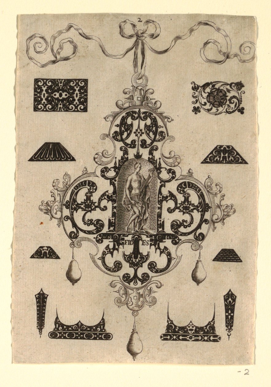 2. tábla, nyolc medálmintából álló sorozatból, a kardinális erényekkel alkotó: Johann Theodor de Bry