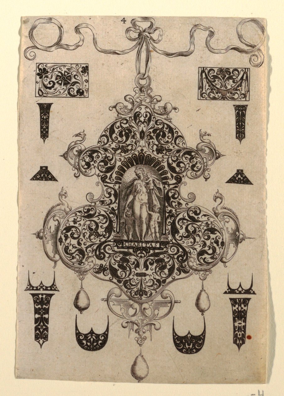 4. tábla, nyolc medálmintából álló sorozatból, a kardinális erényekkel alkotó: Johann Theodor de Bry