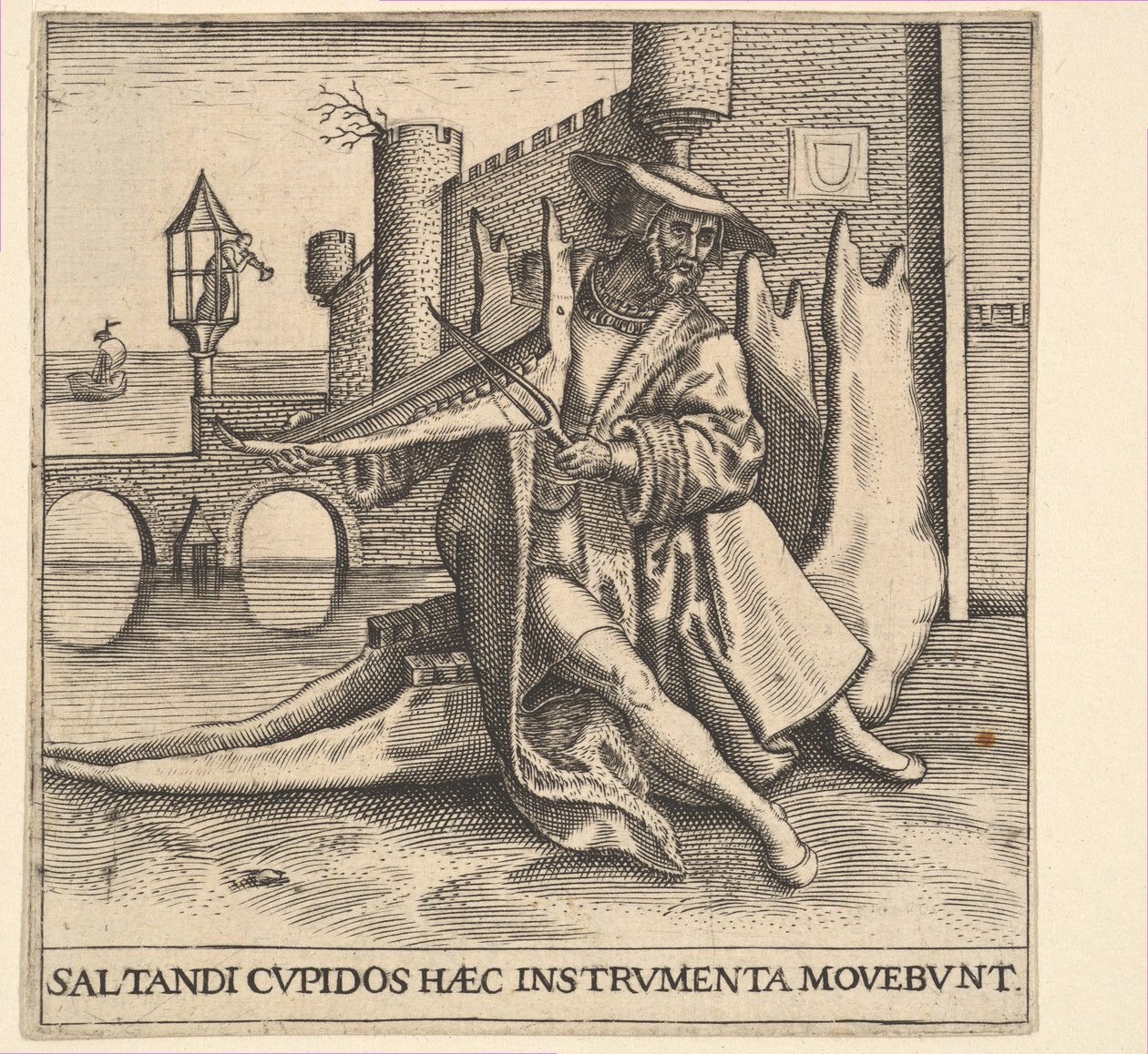 A gazdag ember hegedülni egy állcsonton. alkotó: Johann Theodor de Bry