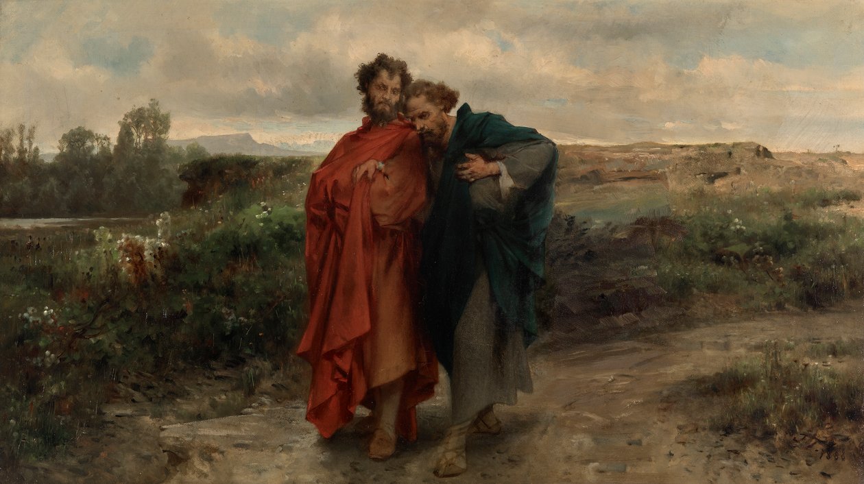 utat Emmausba alkotó: Johann  Till der Jüngere